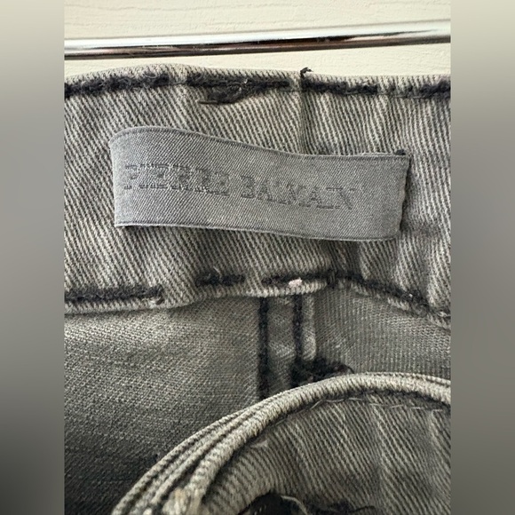 Pierre Balmain grey washed slim biker jeans size 26 fits 30 - Picture 5 of 12